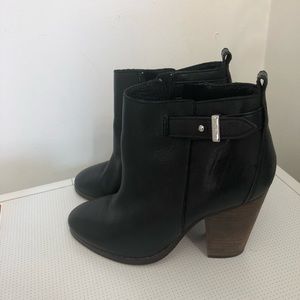 Coach Black Leather Booties